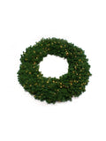 60" Lit Northern Spruce Wreath - Stunning Illumination - 300 LED Lights - Full and Lush - 1200 Tips - Realistic Look - Christmas Decor - Durable - Festive - 1 Piece