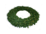 Floral Home by Artificial Flowers 72" Pre-Lit Northern Spruce Wreath - 300 Warm White Lights - Full 1600 Tips - Festive Christmas Decor