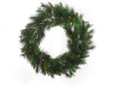 Floral Home by Artificial Flowers 24" Majestic Pine Wreath - Pack of 6 - 150 Tips - Realistic Artificial Christmas Wreath for Home Décor and Holiday Decorating