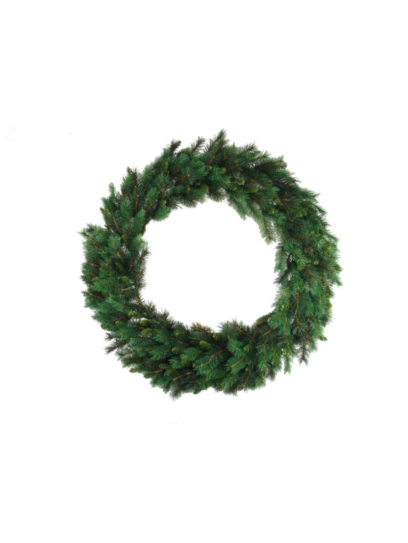 48" Majestic Pine Wreath - 340 Tips - Full and Realistic Foliage - Festive Holiday Decor - Easy to Hang - Set of 2 - Premium Quality Christmas Wreath