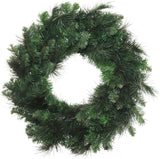 Deluxe Evergreen Pine Wreath with 150 Lifelike Green Tips | 24" Wide | Indoor/Outdoor Use | Holiday Xmas Accents | Front Door | Christmas Wreaths | Home & Office Decor (Set of 2)