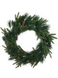 24" Angel Pine Wreath with Cone - Pack of 6 - Christmas Decor, Artificial Greenery, Holiday Decoration