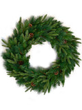 Faux Angel Pine Wreath with Cone - 30"