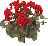 Red Artificial Geranium Flowers – Lifelike Faux Floral Arrangemen