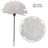 Elegant White Carnations - Ideal for DIY Weddings, Centerpieces, Home Decor; Lifelike Faux Flowers with Stems, Stunning Floral Arrangements, Floral Home by Artificial Flowers