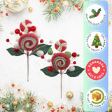 Floral Home by Artificial Flowers 24-Piece Assorted Sugar Lollipop Christmas Candy Mix - Perfect Stocking Stuffer, Handcrafted with Premium Ingredients