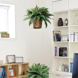 Lush 28-Inch Artificial Boston Fern - Realistic, Full 25 Frond Silk Plant for Elegant Home Decor & Office Greenery