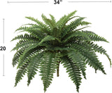 Box of 4: Green Silk Boston Ferns by Floral Home®