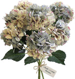 Hydrangea Silk Flowers Plant, Lavender Blue, Indoor Home