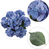 20” Uv Midnight Blue Hydrangea Bush - 7 Lifelike Flowers