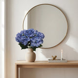 20” Uv Midnight Blue Hydrangea Bush - 7 Lifelike Flowers