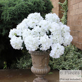 Artificial White Hydrangea Bush with 7 Silk Sprays