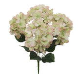Artificial Hydrangea Bush - 20" Lush Green & Pink Blooms - Realistic Faux Flowers for Home Decor, Wedding Centerpieces, and Indoor Garden Displays