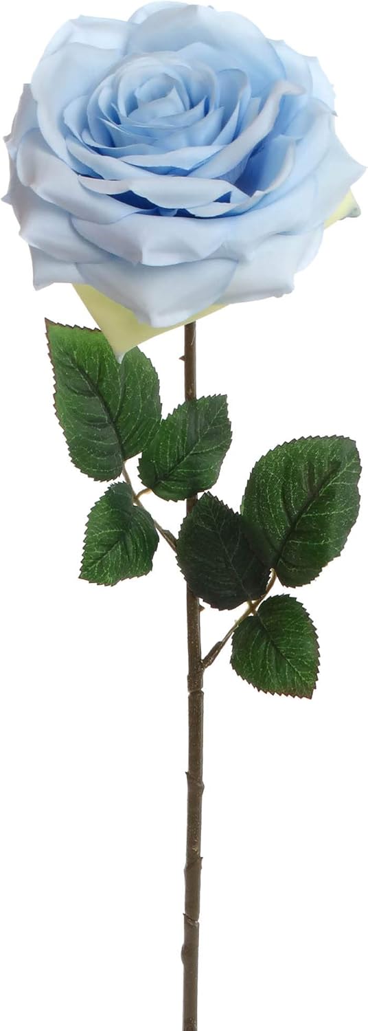 Artificial Silk Open Roses in Blue for Vases, Bouquets & Centerpieces