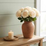 Cream Silk Roses – 6-Pack, 20" Long Stems for Home Vases, Weddings & Floral Arrangements