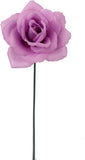 Premium Lilac Silk Artificial Roses for Bridal Bouquet - Wedding & Party Centerpiece Flower Decoration - Set of Six Roses with 20" Long Stems - Realistic and Elegant Faux Roses