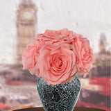 Pink Silk Roses – 6-Pack, 20" Long Stems for Home Vases, Weddings & Floral Arrangements