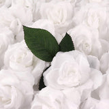 Elegant White Silk Roses - Premium Artificial Flowers, Pack of 6 - Ideal for Bridal Bouquets, Weddings, Party Centerpieces