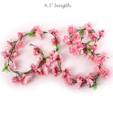 Pink 4.5' Cherry Blossom Garland - Realistic Faux Floral for Weddings, Home, Spring Events; Blossom for Mantels, Centerpieces & Celebrations