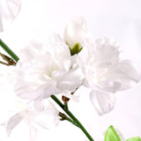 Artificial Silk Cherry Blossom Garland 4.5 ft, White & Green – 3 Pack