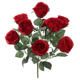 17" Rose Bush x9 - Luxurious Lifelike Blooms for DIY Wedding Bouquets, Elegant Bridal Shower Centerpieces & Home Decorations