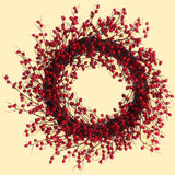 22" Red Rosehip Berry Wreaths - Set of 2, Lifelike Artificial Holiday Décor, Perfect for Front Door, Mantel & Wall - Christmas & Winter Accent , Floral Home by Artificial Flowers