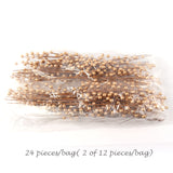 Floral Home by Artificial Flowers Set of 48: 17" Artificial Gold Holly Berry Sprays, 35 Lifelike Berries, Festive Holiday Decor, Christmas Tree, Wreaths, Garlands, Home & Office Accent