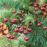 Floral Home by Artificial Flowers Set of 24: Burgundy Holly Berry Stems with 35 Lifelike Berries | 17-Inch | Festive Holiday Decor | Trees, Wreaths, & Garlands | Christmas Picks | Home & Office Decor