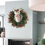 17' Fake Beaded Christmas Berry Spray, 25 Berries