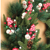 Set of 24: Assorted White Snowman Picks with Berries & Trees | Festive Holiday Decor | Trees, Wreaths, & Garlands | Christmas Picks | Home & Office Decor, Floral Home by Artificial Flowers