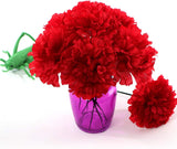 Artificial Carnation Picks, 5" Long, 3.5" Wide, Box of 100, Burgundy, Realistic Silk Flowers, Floral Picks, Parties & Events, Home & Office Decor, Floral Home by Artificial Flowers