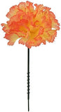 Orange Silk Carnation Picks
