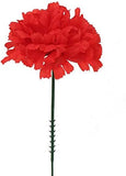 Red Silk Carnation Picks