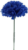 Royal Blue Silk Carnation Picks