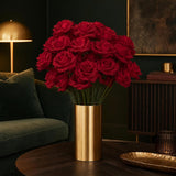 100 Pack Bulk Burgundy Silk Carnations - Artificial Carnation Flower Heads with 5" Stems & 3.5" Blooms, Real Touch Fake Carnations for Wedding Centerpieces, Bridal Bouquets & Floral Arches