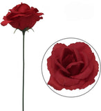 100 Pack Bulk Burgundy Silk Carnations - Artificial Carnation Flower Heads with 5" Stems & 3.5" Blooms, Real Touch Fake Carnations for Wedding Centerpieces, Bridal Bouquets & Floral Arches
