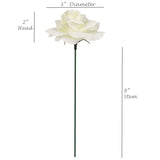 ARTIFICIAL SILK ROSE PICKS WITH 3" FLOWER HEADS & 8" STEMS (50 BOX PACK)