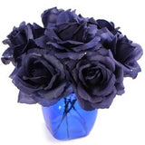 Oceanic Charms | 50-Piece Set | Detachable & Flexible Silk Navy Blue Rose Picks | 3.5" Flower Heads | Add a Nautical Touch to Floral Decor & DIY Projects, Floral Home by Artificial Flowers