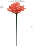 Box of 50: Peach Rose Picks, Silk Blooms, Floral Picks (8"L X 3"W), Floral Home by Artificial Flowers