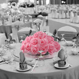 Blushing Elegance | 100-Pack Pink Silk Rose Picks | 8-Inch Flexible & Detachable Stems | Ideal for Weddings, Home Decor & DIY Crafts | Enhance Occasions with Beautiful 3.5" Flower Heads