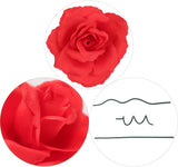 Artificial Real Touch Silk Red Rose Picks, 3.5" Blooms, 8" Stems, 100-Pack