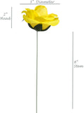 Yellow Artificial Roses 50pcs, Real Touch Fabric Fake Flowers with Stems for Wedding Flowers and Table Centerpieces
