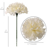 Lifelike Carnations - Perfect for DIY Bouquets, Centerpieces & Decor; Realistic Faux Blooms with Stems, Ideal for Weddings & Events, Floral Home by Artificial Flowers