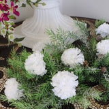 White Carnation Flowers, 100-Pack, Artificial Carnation Picks, Silk Fake Carnations, Bulk