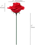Classic Artificial Roses, 3"Dia with 8" Pick - Ideal for DIY Wedding Bouquets, Elegant Centerpieces, Party Table Decorations