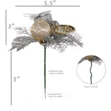 7" Glitter Picks with Dove, Gift Box & Ball