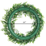 Elegant 24" Artificial Boxwood Wreath - Lush Greenery for Home Decor, Perfect for Front Door and Indoor/Outdoor Use, All-Seasons Decorative Wreath