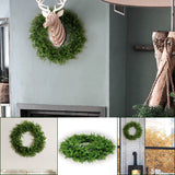 Elegant 24" Artificial Boxwood Wreath - Lush Greenery for Home Decor, Perfect for Front Door and Indoor/Outdoor Use, All-Seasons Decorative Wreath