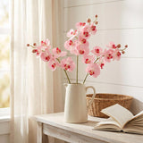 Pink Real Touch Artificial Orchid Stems – 33.5"" Faux Phalaenopsis Flowers