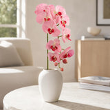 Pink Real Touch Artificial Orchid Stems – 33.5"" Faux Phalaenopsis Flowers